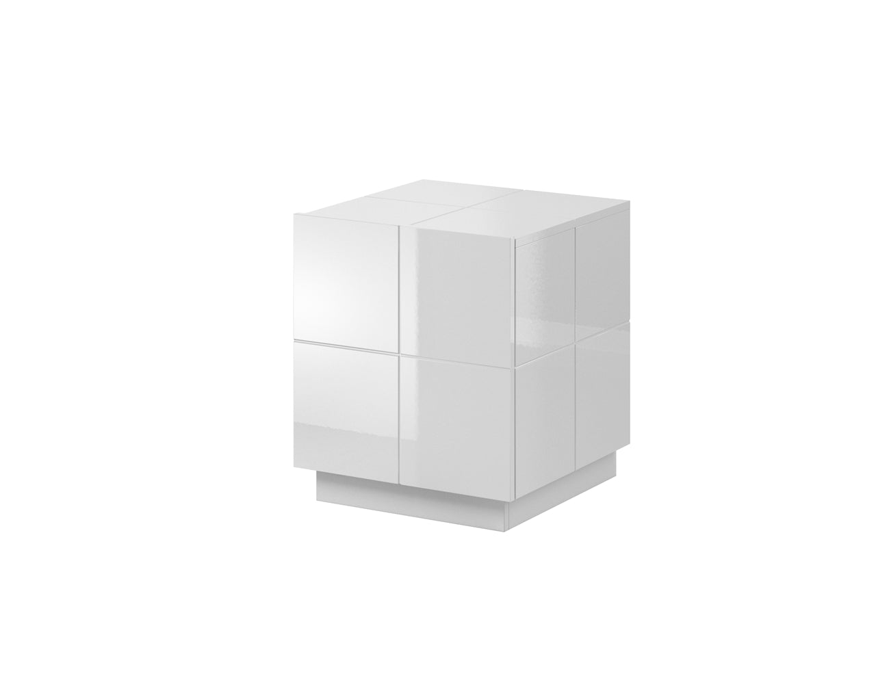 2 Drawer Bedside Table REJA white gloss 2pcs