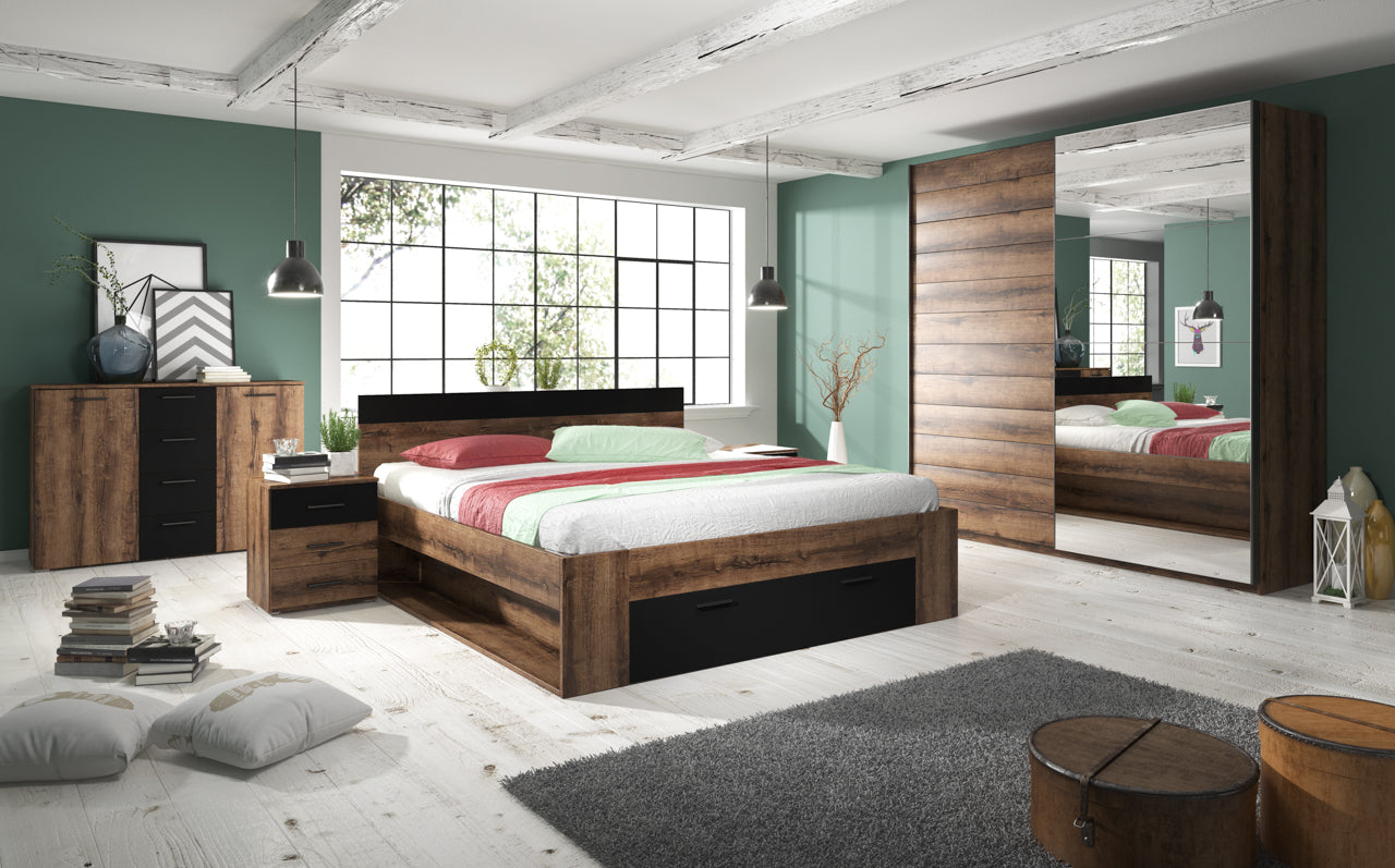 Bedroom Furniture BETA 2 monastery oak / black