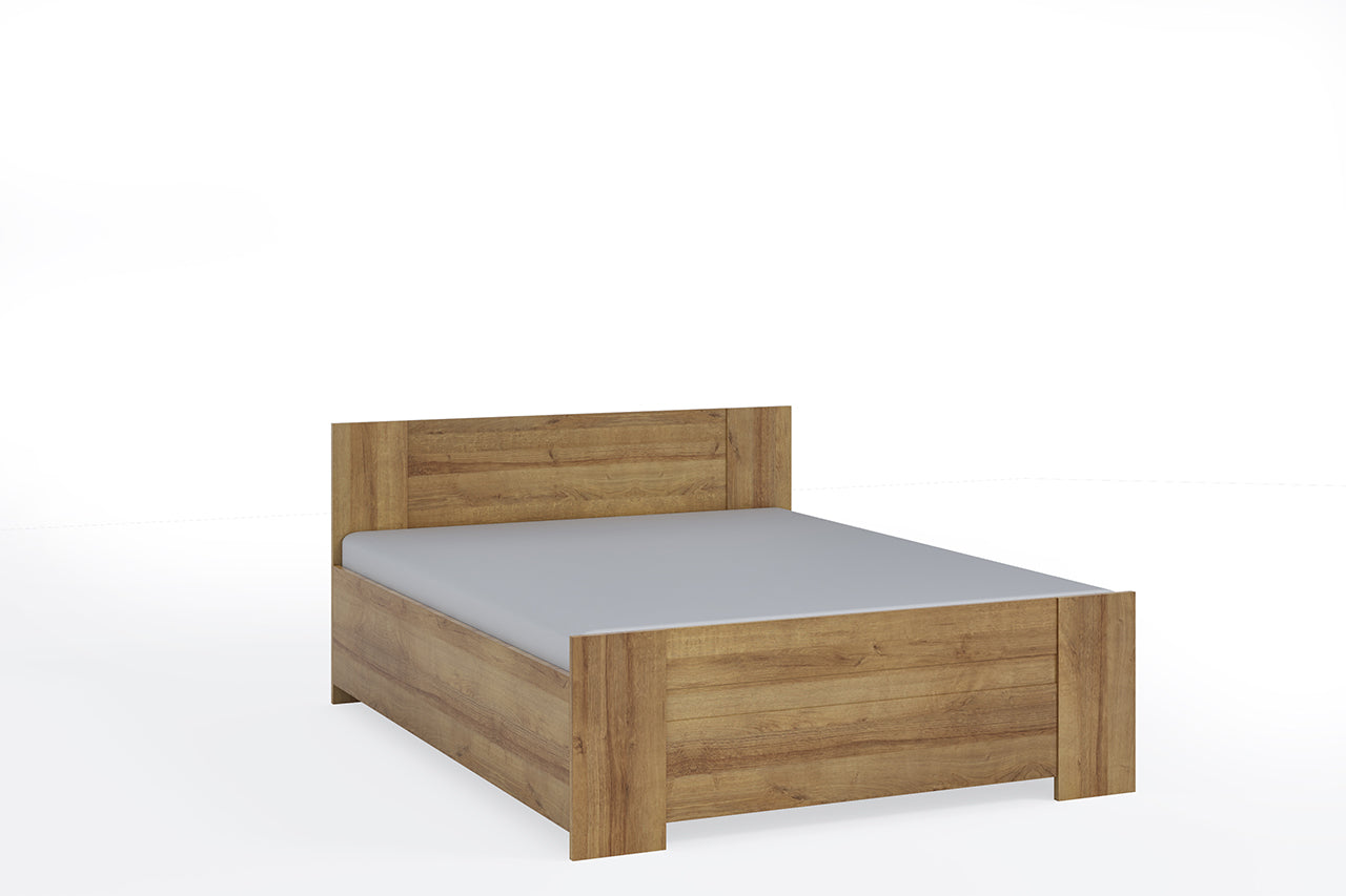 BO2 Bed 160 BONO golden oak with bedding container