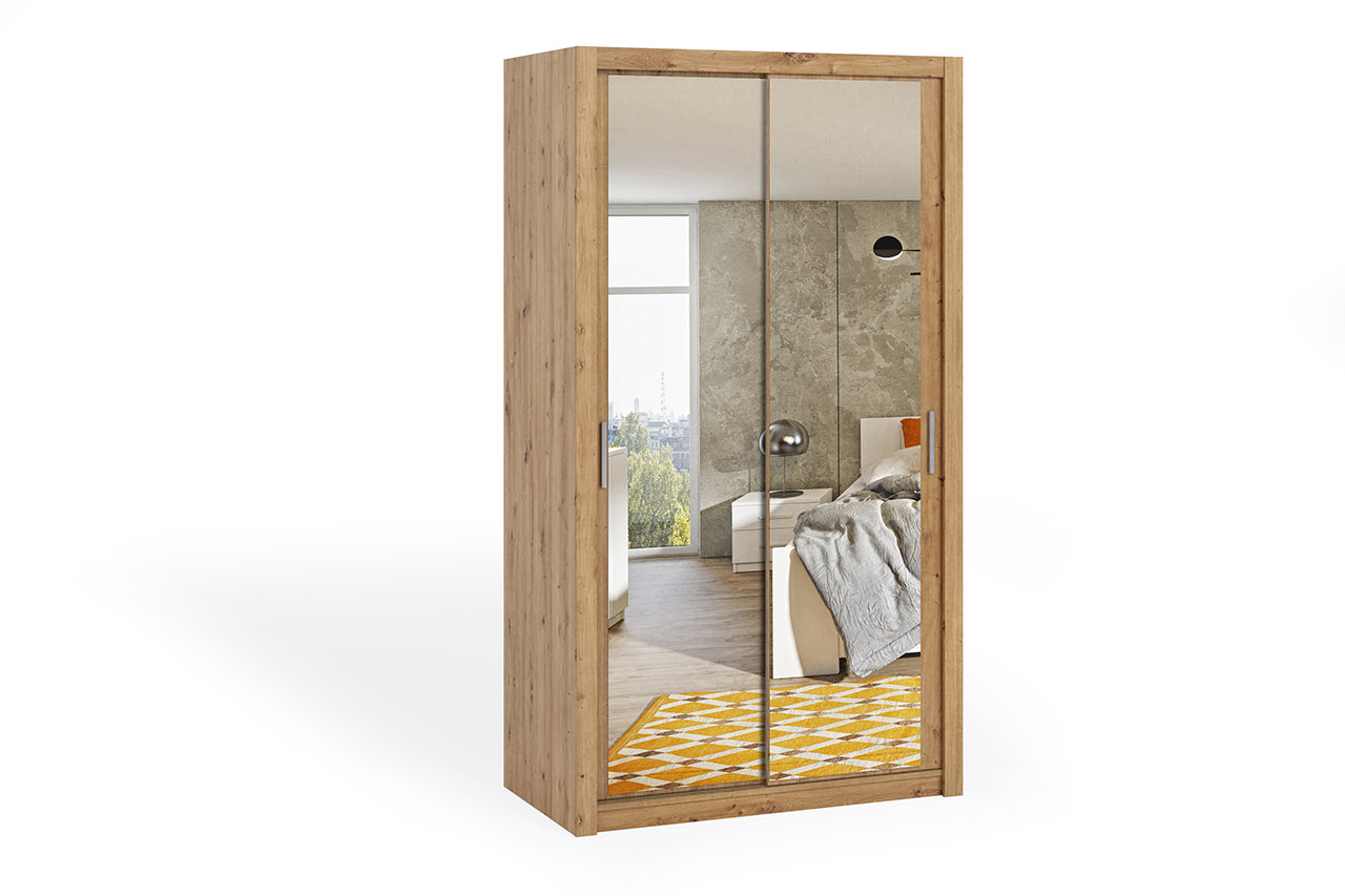 Wardrobe with a mirror 120 BONO golden oak