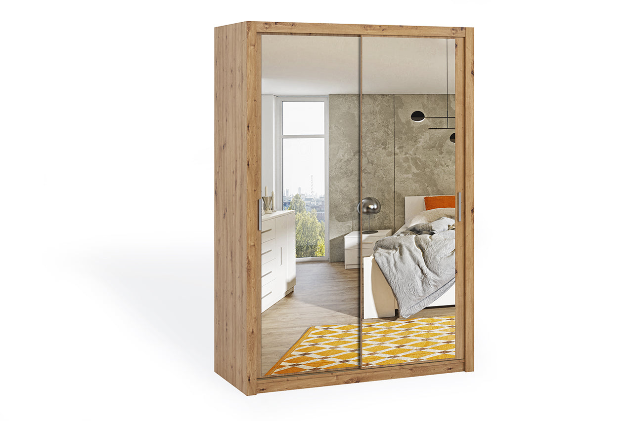 Wardrobe with a mirror 150 BONO artisan oak