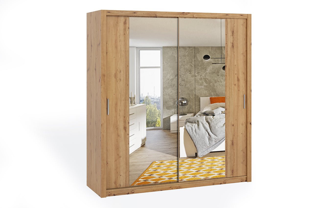 Wardrobe with a mirror 200 BONO artisan oak