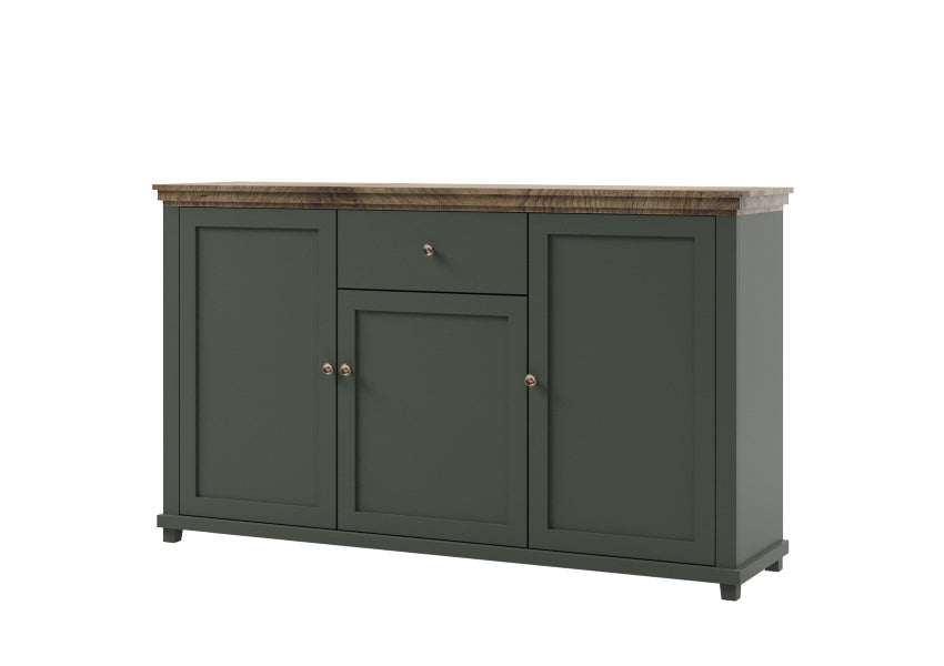 Chest of Drawers EVORA EV47 green / oak lefkas