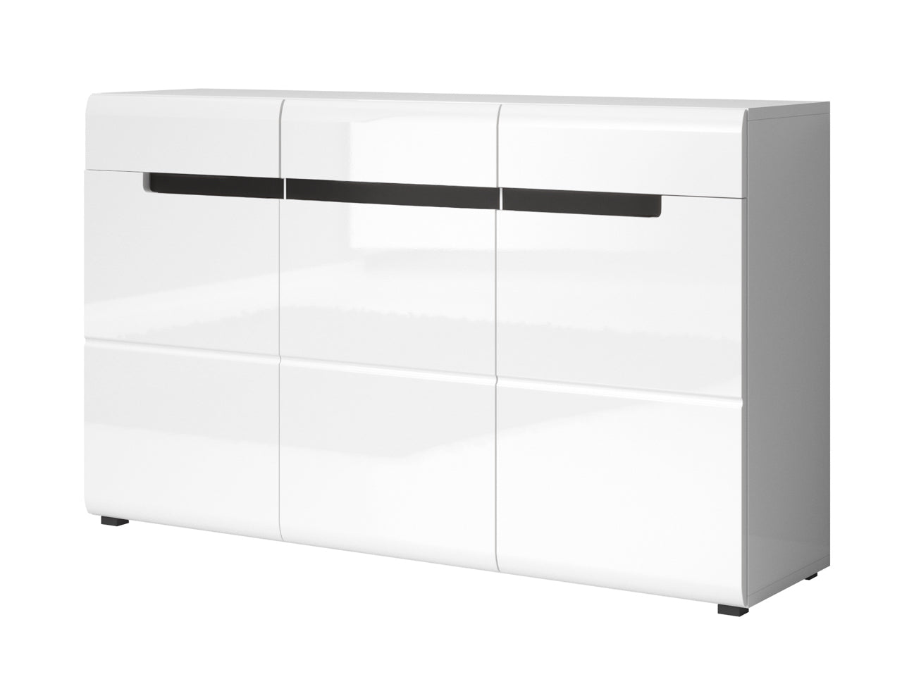 Chest of drawers HEKTOR HR45 white laminate / white gloss