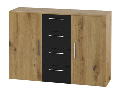 Chest of drawers VERA VE26 artisan oak / black