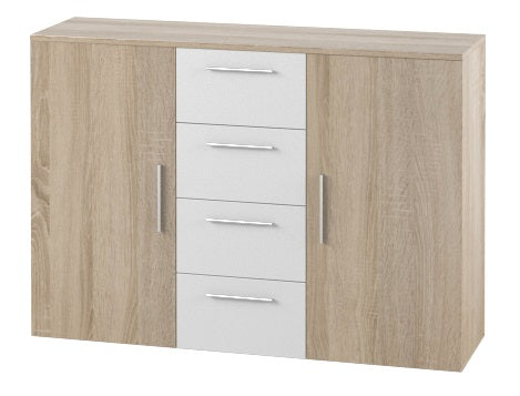 Chest of drawers VERA VE26 light sonoma oak / white