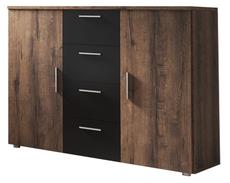 Chest of drawers VERA VE26 monastery oak / black