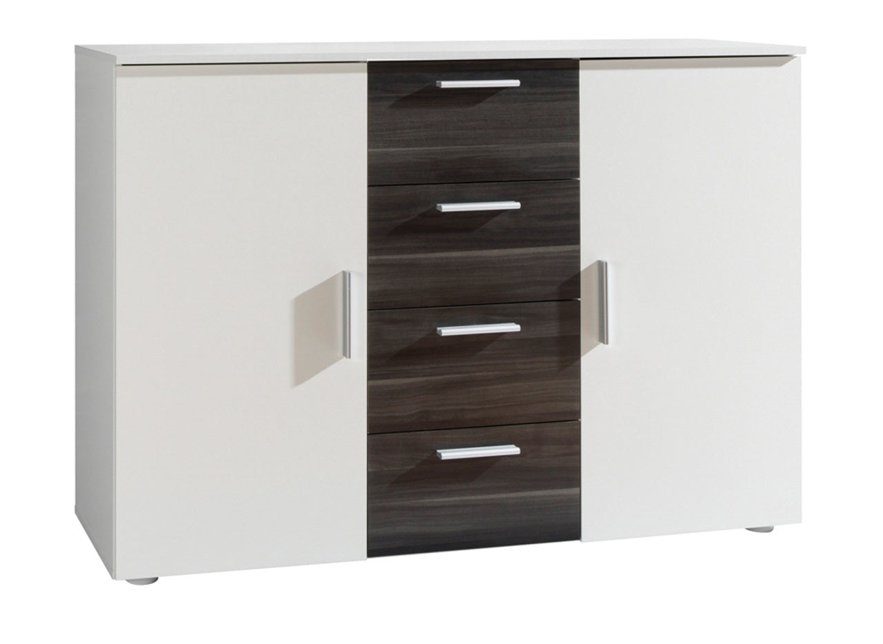 Chest of drawers VERA VE26 white / black walnut