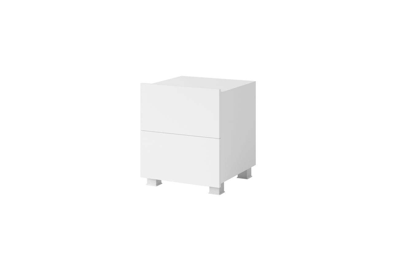 CL11 Bedside Cabinet CALABRIA White/White Gloss