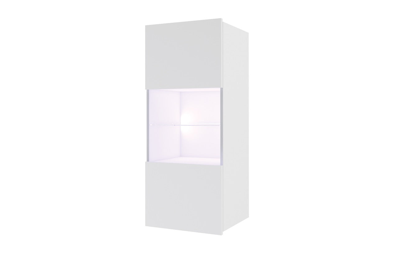 CL2 Wall Display Cabinet CALABRIA White/White Gloss