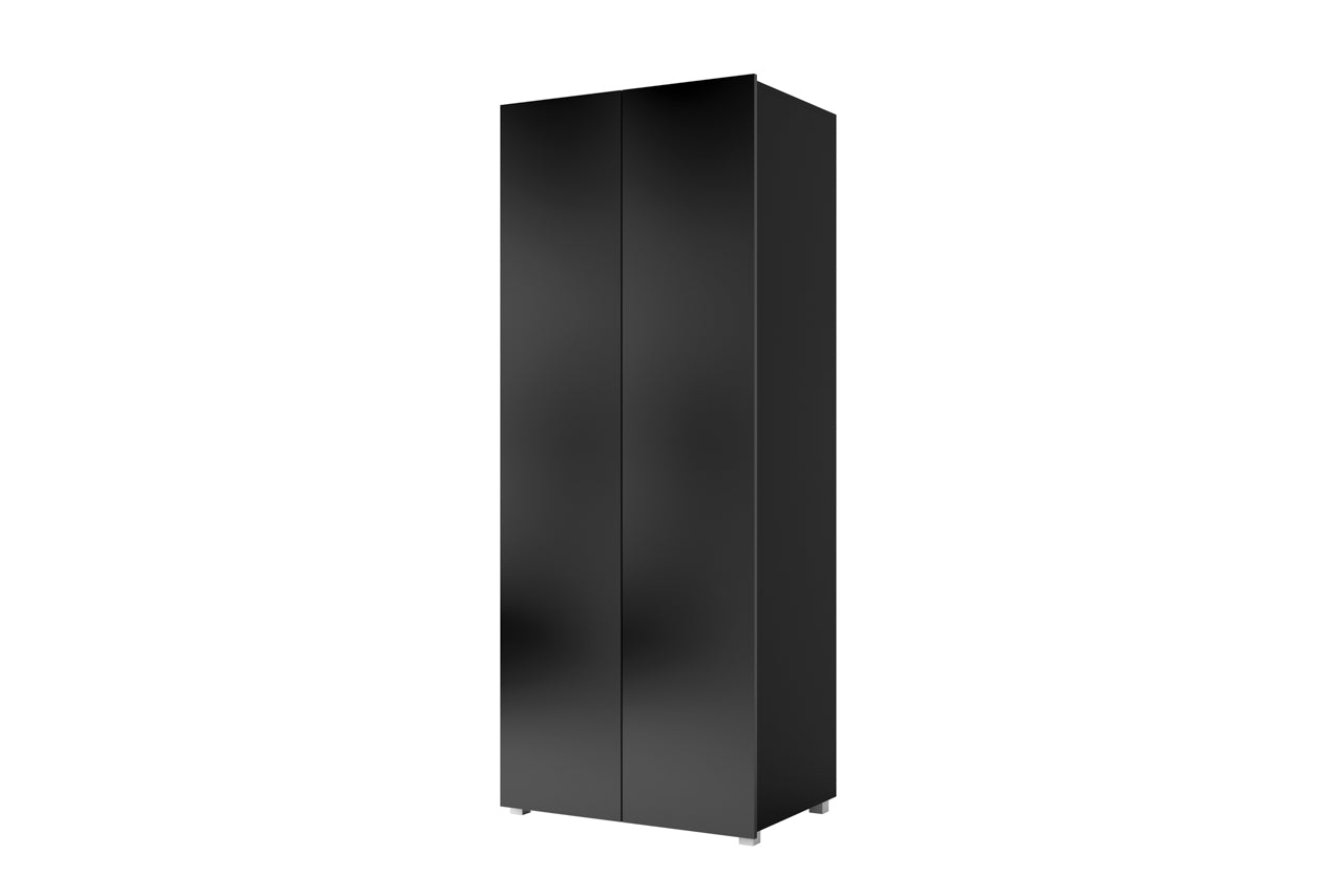 CL9 Wardrobe 2D CALABRIA Black/Black Gloss