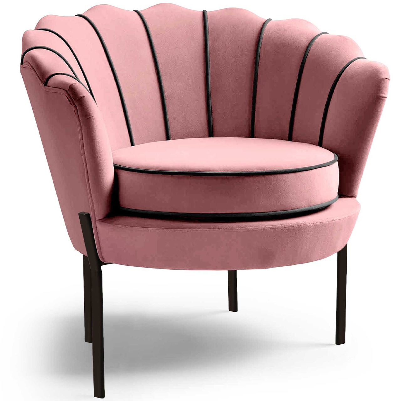 Armchair ANGELO pink / black