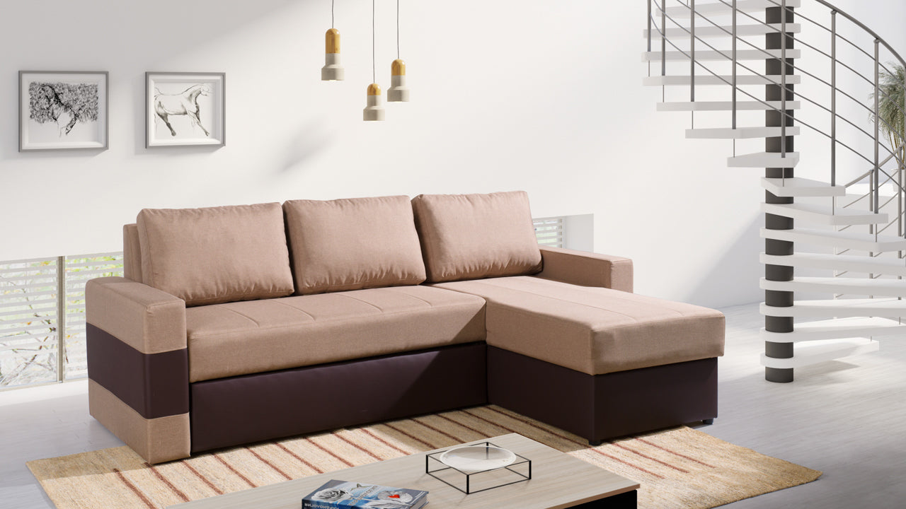 Corner Sofa GORDIA LUX brown