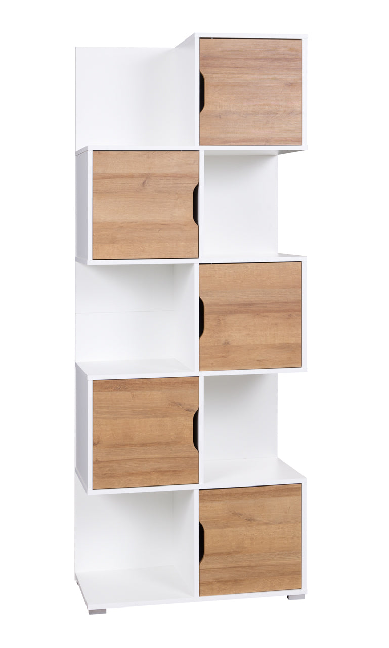 Bookstand 5D IW9 IWA White / Golden Oak