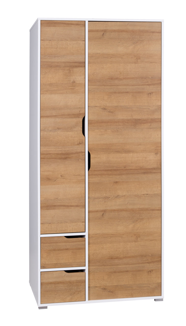 Wardrobe 2D IW12 IWA White / Golden Oak