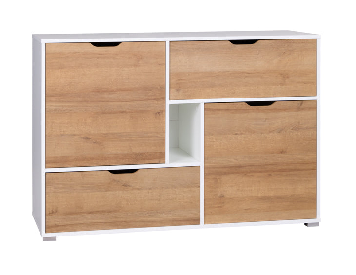 Chest of drawers 2D2SZ IW2 IWA White / Golden Oak