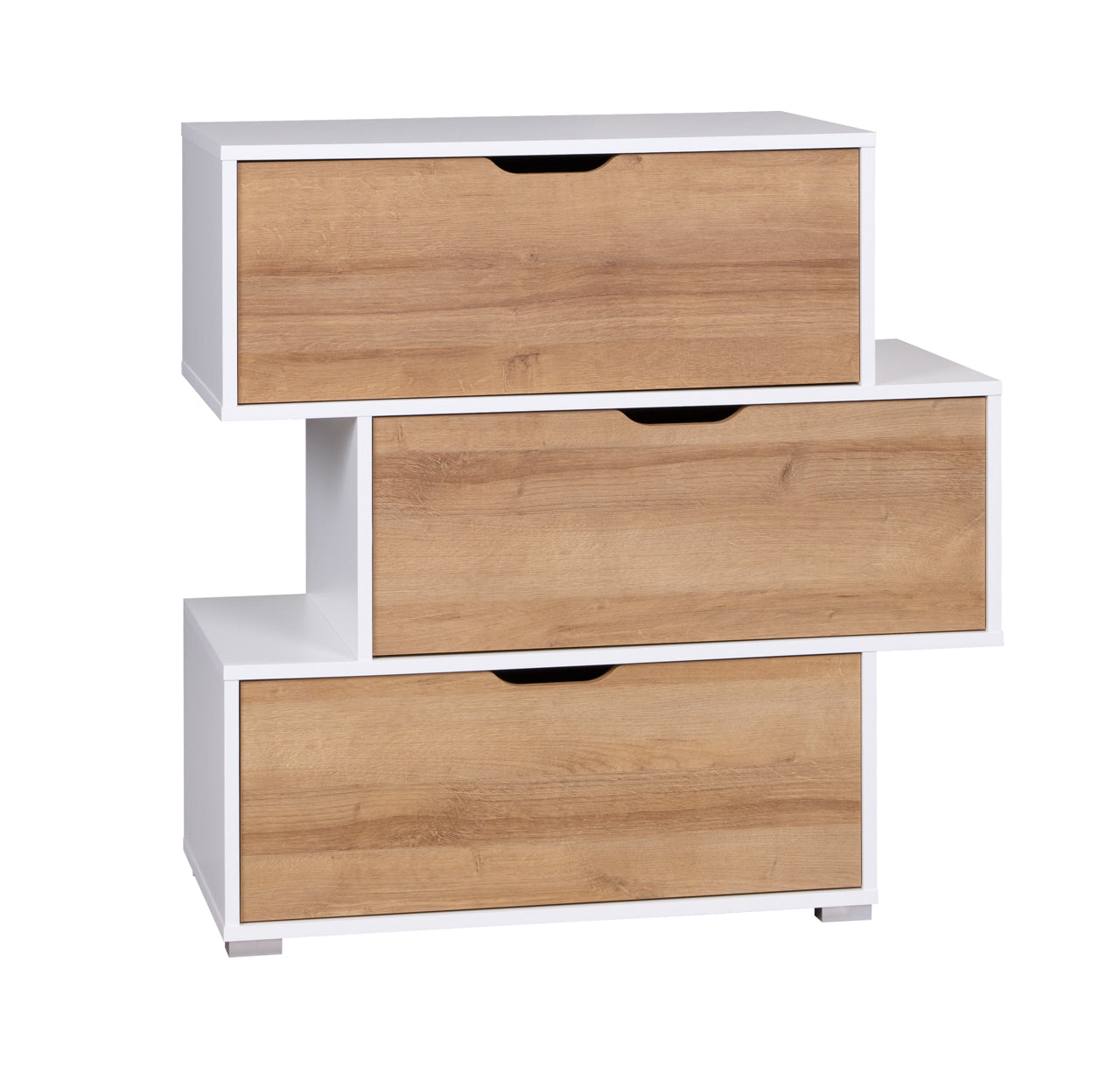 Chest of drawers 3SZ IW3 IWA White / Golden Oak