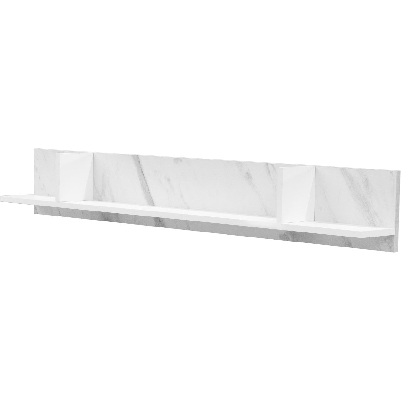 Wall Shelf VEROLI VR02 white / white marble