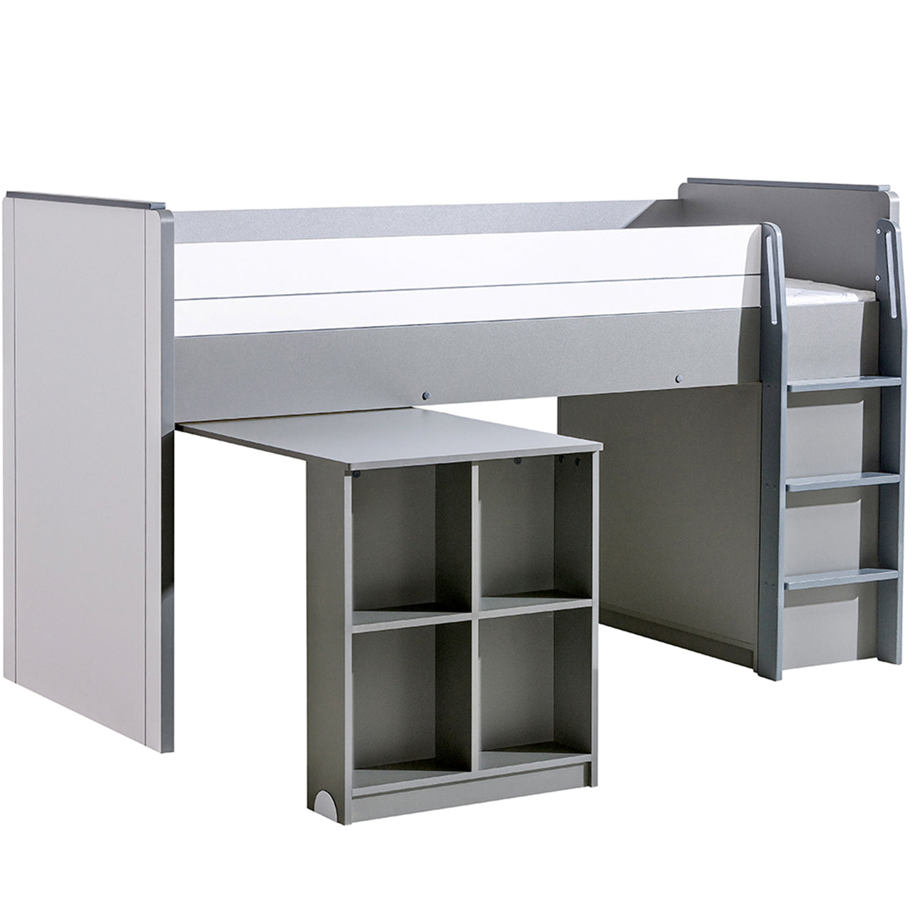 Bunk Bed with Desk GUMI GM15 grey / white