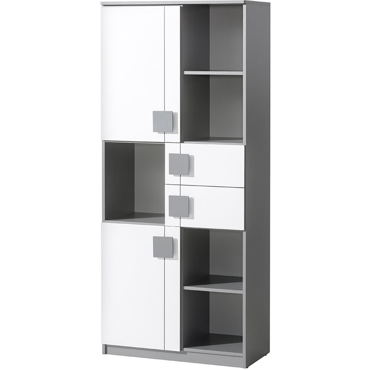 Bookcase 80 GUMI GM2 grey / white