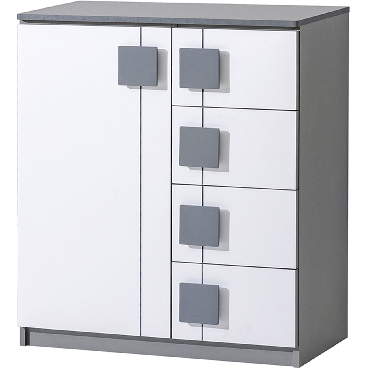 Chest of Drawers1D 4SZ GUMI GM3 grey / white