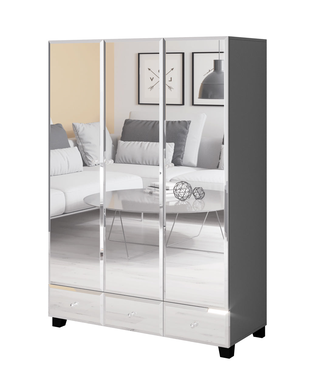 Wardrobe BELLAGIO BG19 grey