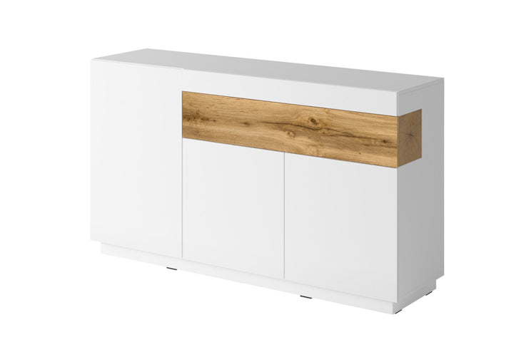 Chest of Drawers 3D1SZ SE43 SILKE white gloss / wotan oak