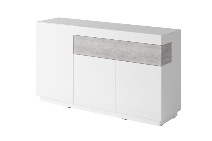 Chest of Drawers 3D1SZ SE43 SILKE white gloss / colorado concrete