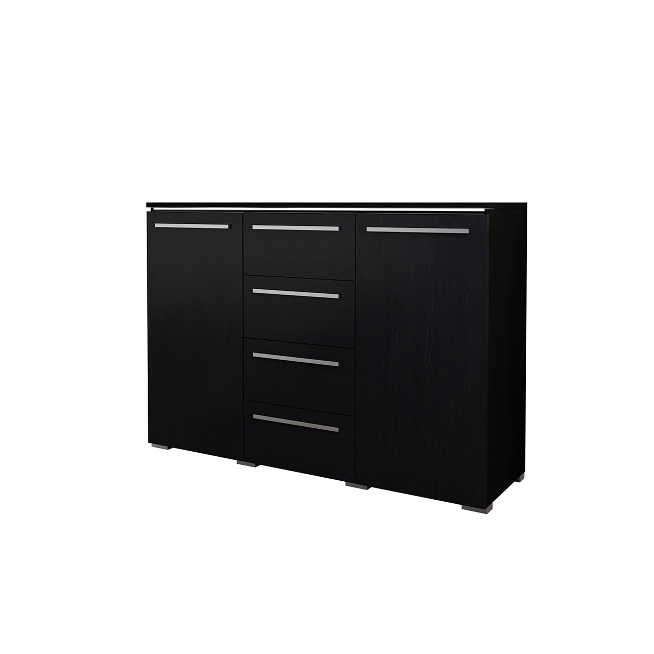 Chest of drawers AMBER AM26 black gloss