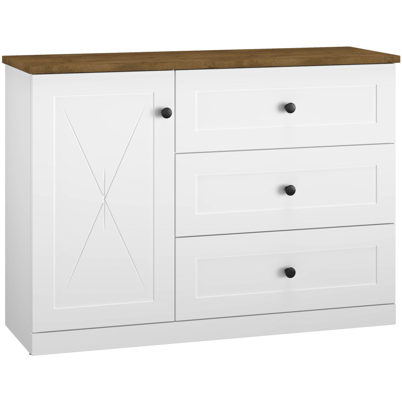 Chest od Drawers HANNAH HN08 120 white / lefkas oak