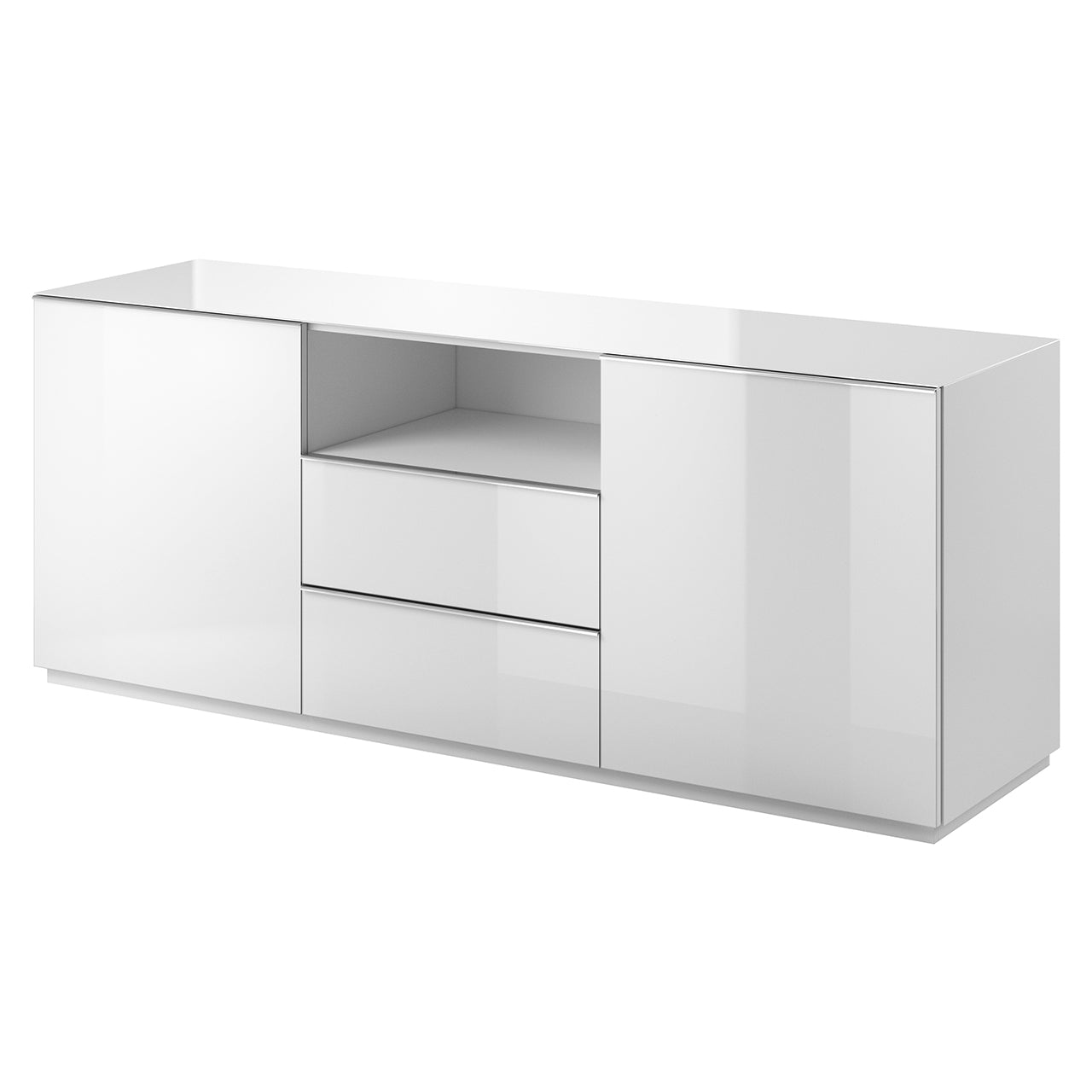 Chest of drawers HELIO HE25 white / white glass