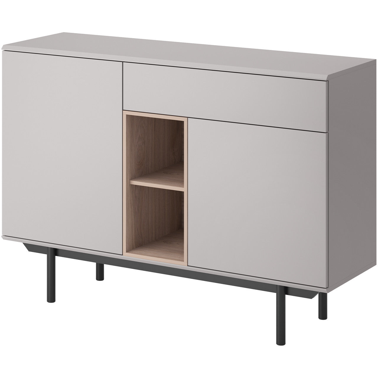 Chest of drawers INOX 05 grey / jackson hickory