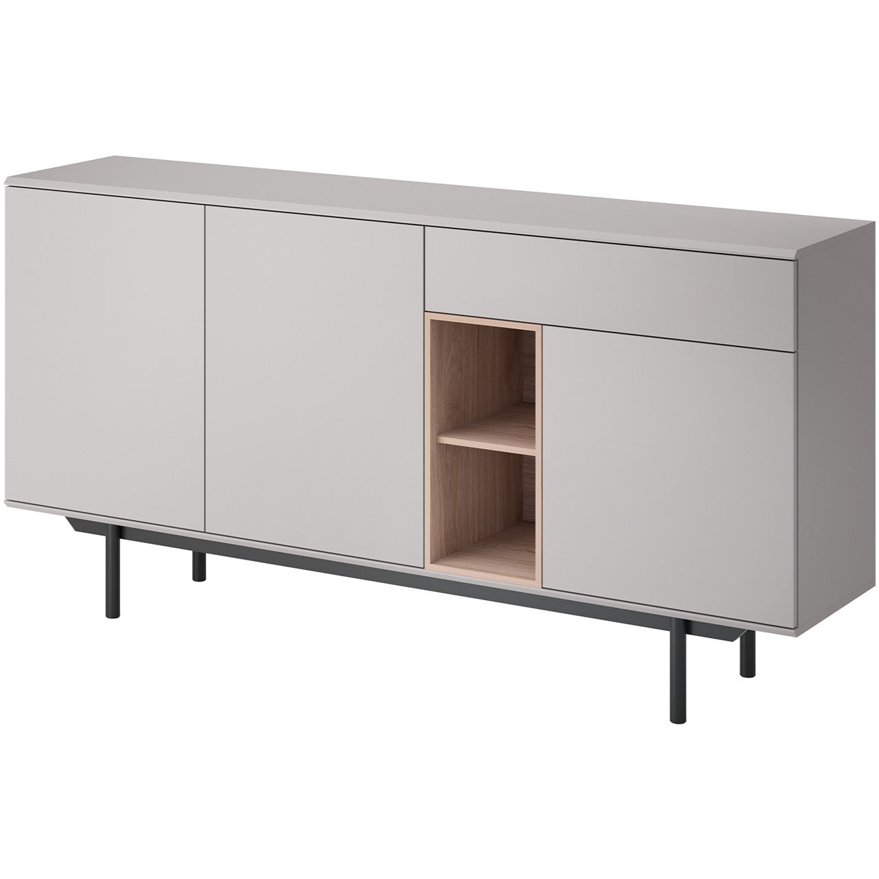 Chest of drawers INOX 06 grey / jackson hickory