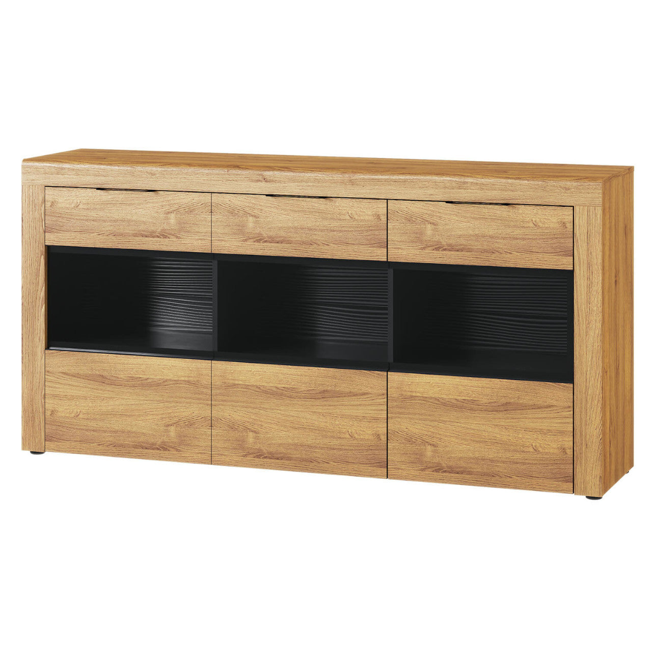 Chest of Drawers KAMA KM11 170 camargue oak / black