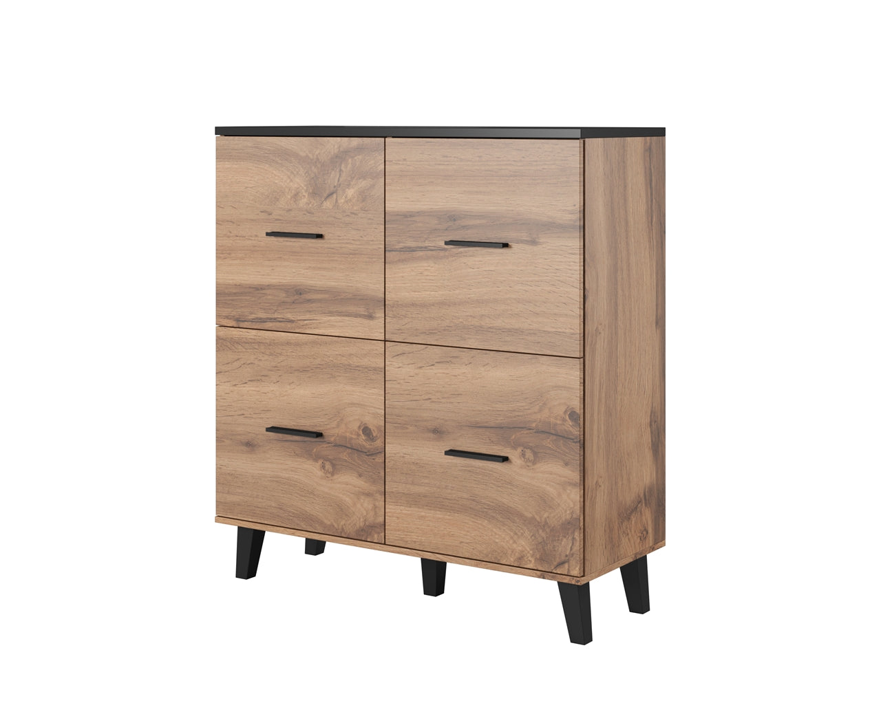 Combi chest LOTTA 110 4D wotan oak / black