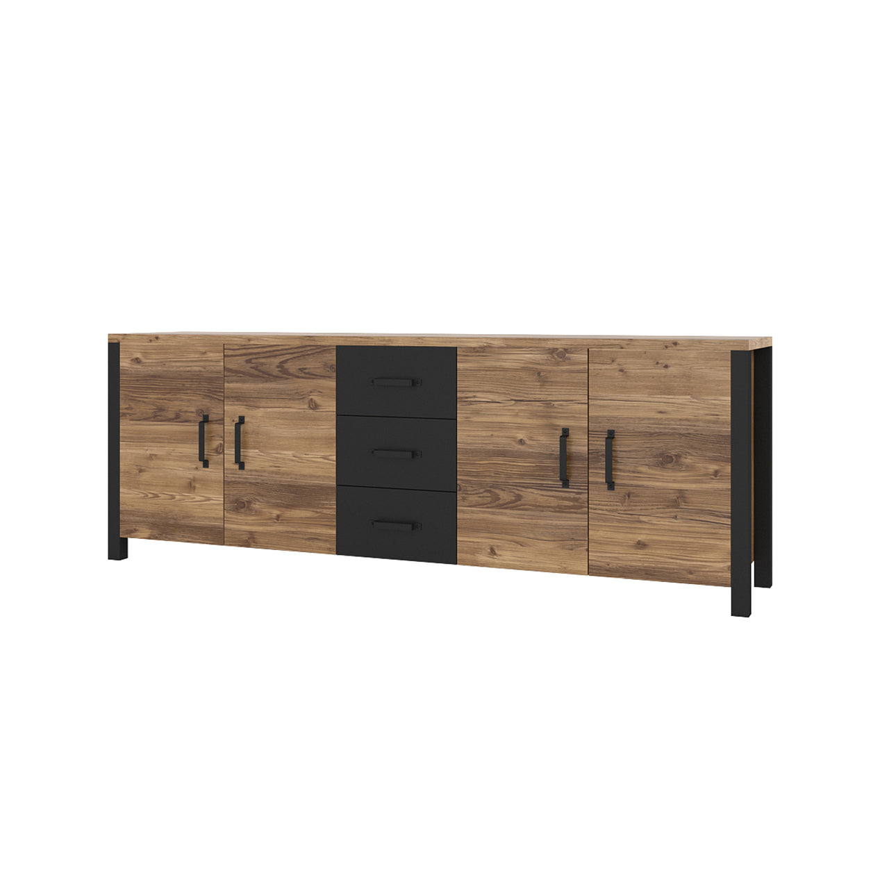 Chest of drawers OLIN OI25 appenzeller fichte / black