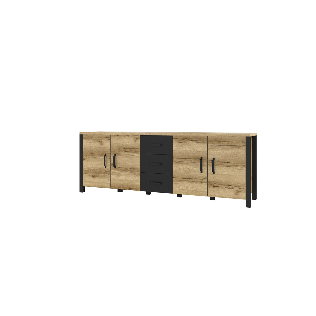 Chest of drawers OLIN OI25 natural grand oak / black