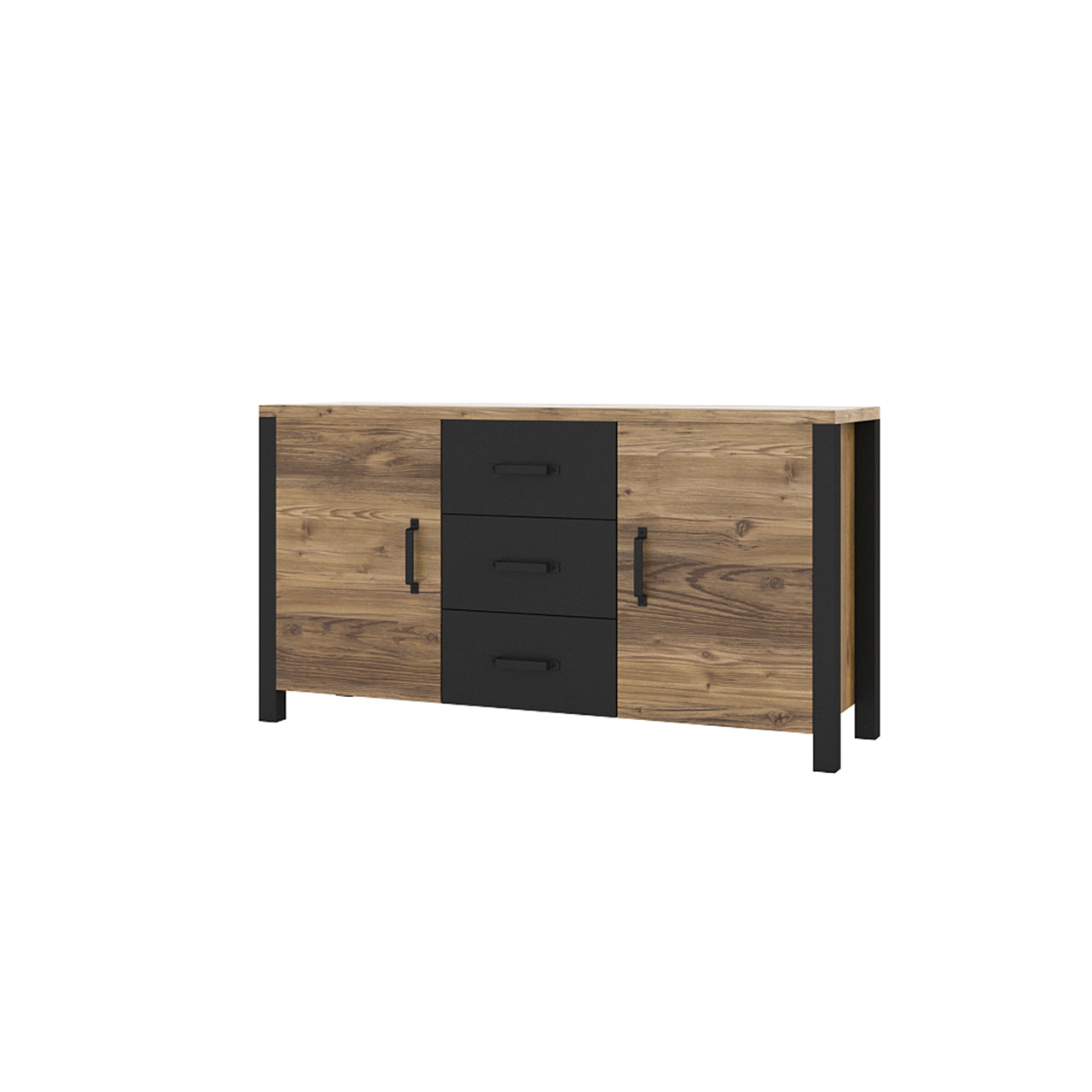 Chest of drawers OLIN OI26 appenzeller fichte / black