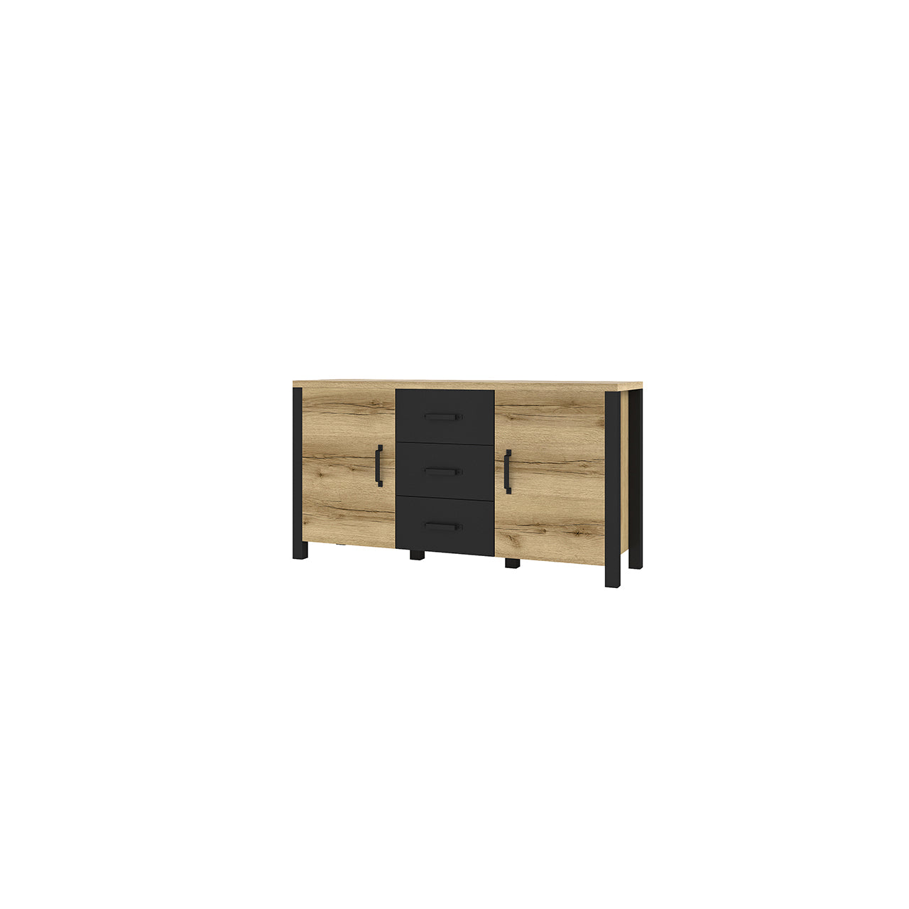 Chest of drawers OLIN OI26 natural grand oak / black