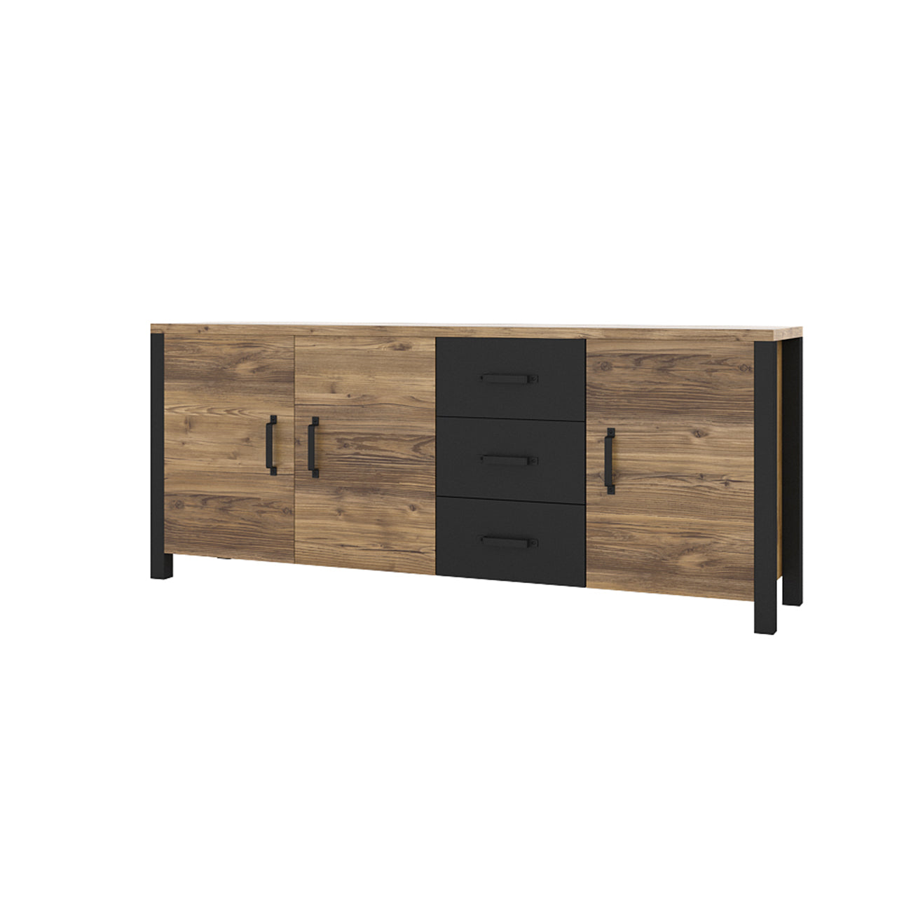 Chest of drawers OLIN OI47 appenzeller fichte / black