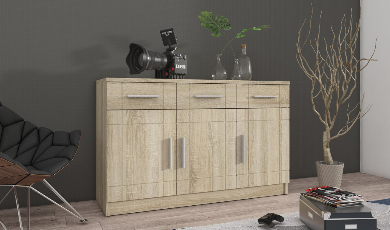 Chest of Drawers PARIS 3D sonoma MDF / sonoma