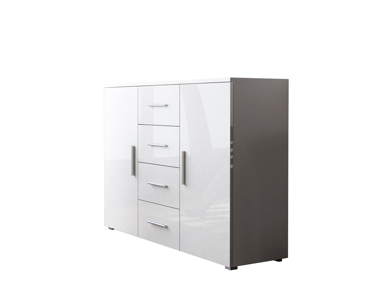 4 Drawer Combi Chest UNI SOHO SH6A white gloss