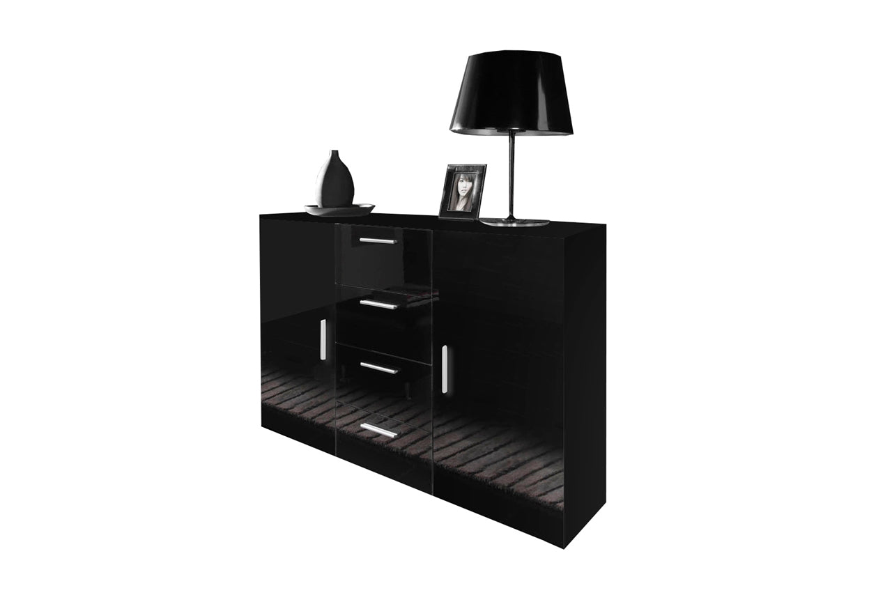 4 Drawer Combi Chest UNI SOHO SH6D black gloss