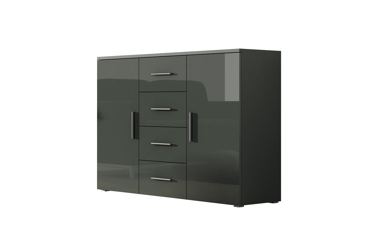 4 Drawer Combi Chest UNI SOHO SH6H grey gloss