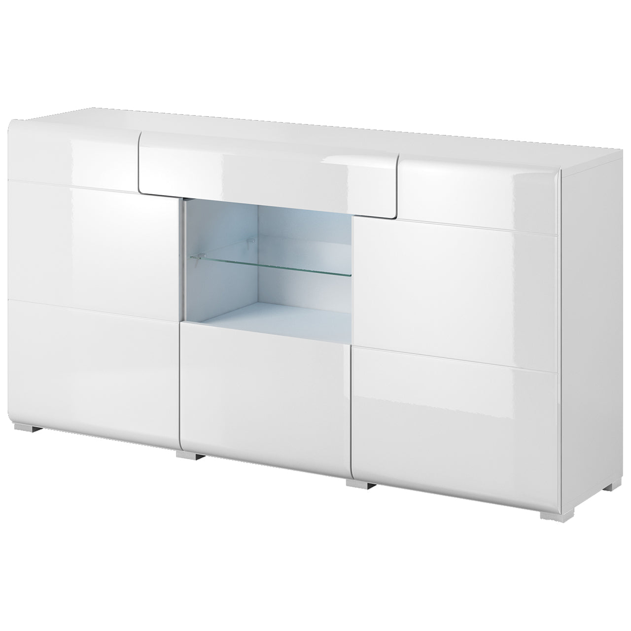 Chest of drawers TOLEDO TL26 white / white gloss