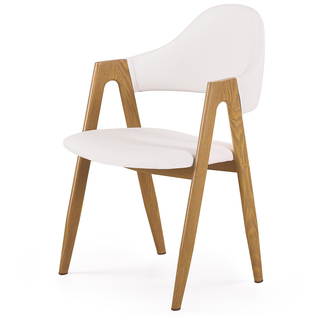 Chair K247 white / honey oak