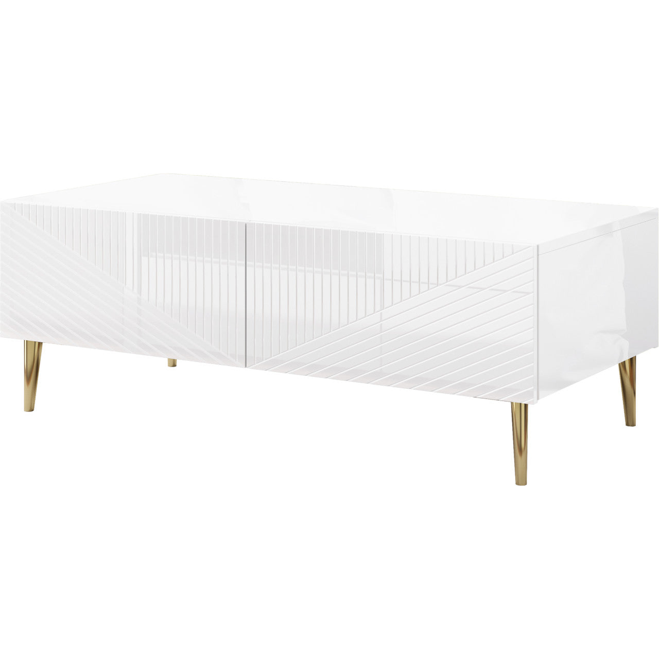 Coffe Table GLAM white / white gloss