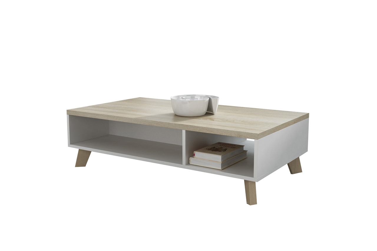 Coffee table LOTTA 110 brilliant white / sonoma