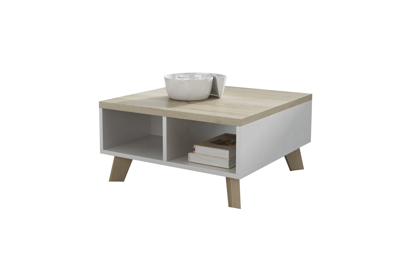 Coffee table LOTTA 60 brilliant white / sonoma