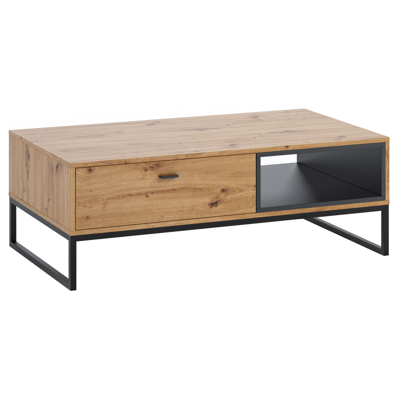 Coffee Table OLIER OE5 oak artisan / black